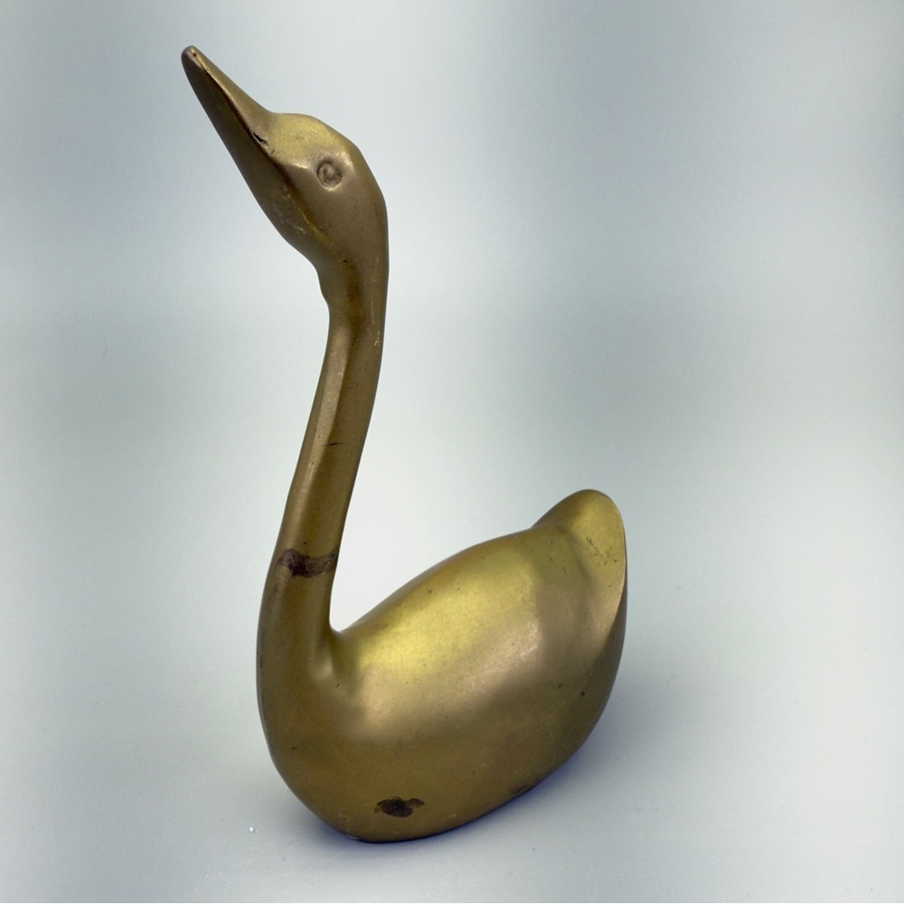 Vintage Penco MCM Brass Swan Figurine - Picture 5 of 7
